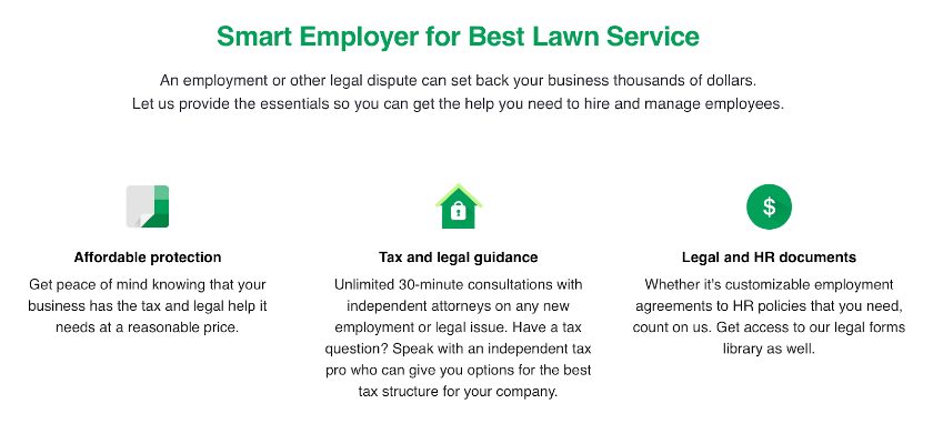 Skärmdump av Smart Employer for Best Lawn Service