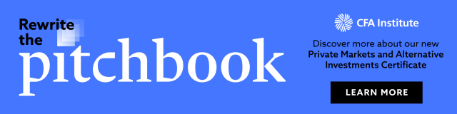 Banner för CFA Institute Private Market Certficiate Pitchbook Banner